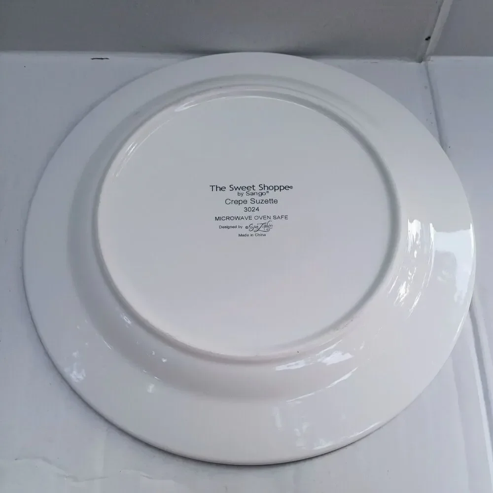 Vtg Sango The Sweet Shoppe Biscotti Dinner Plate-3023-Floral-Sue Zipkin-Whimsy